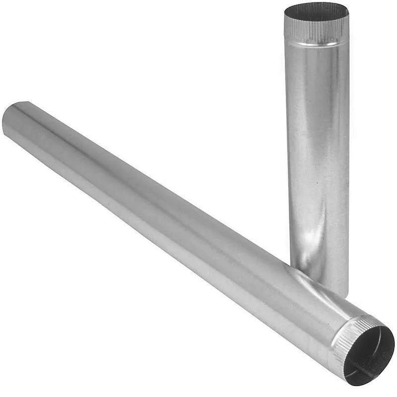 Imperial GV0374-A Duct Pipe, 5 in Dia, 60 in L, 30 Gauge, Steel (Pack of 10)