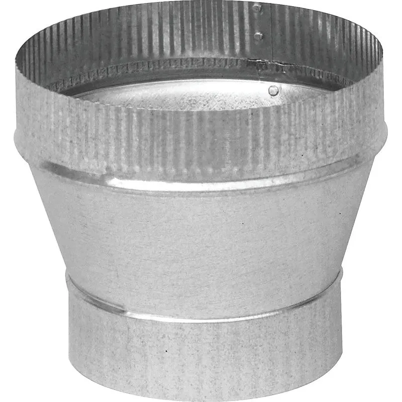 Imperial GV1360 Furnace Short Increaser, 6 to 8 in Connection, 24 Gauge, Galvanized