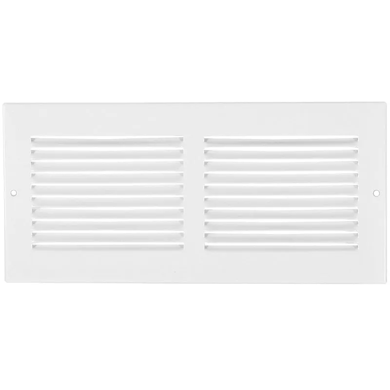 Imperial RG0540 Grille, 30 in L Opening, 6 in W Opening, 31-1/4 in L, 7-1/4 in W, Steel, White, Powder-Coated