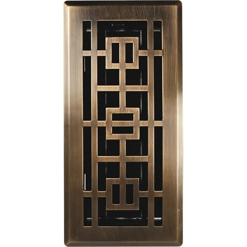 Imperial RG3283 Floor Register, 4 in H x 10 in W Duct Opening, 1.5 mm Stamped Steel