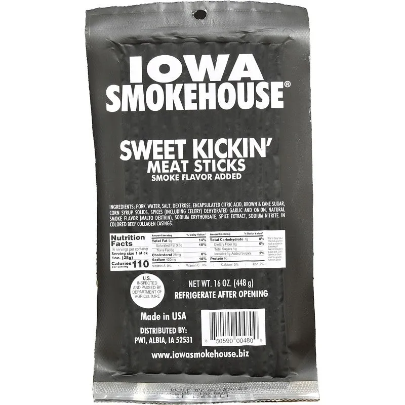 Iowa Smokehouse IS-16MSSK Meat Stick, Sweet Kickin, 16 oz, Pack (Pack of 10)