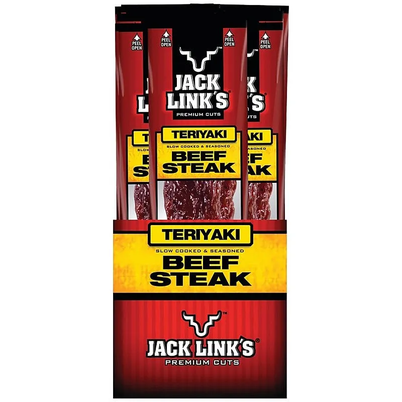 Jack Link’s 02030 Snack, Stick, Teriyaki, 1 oz, Bag (Pack of 12)