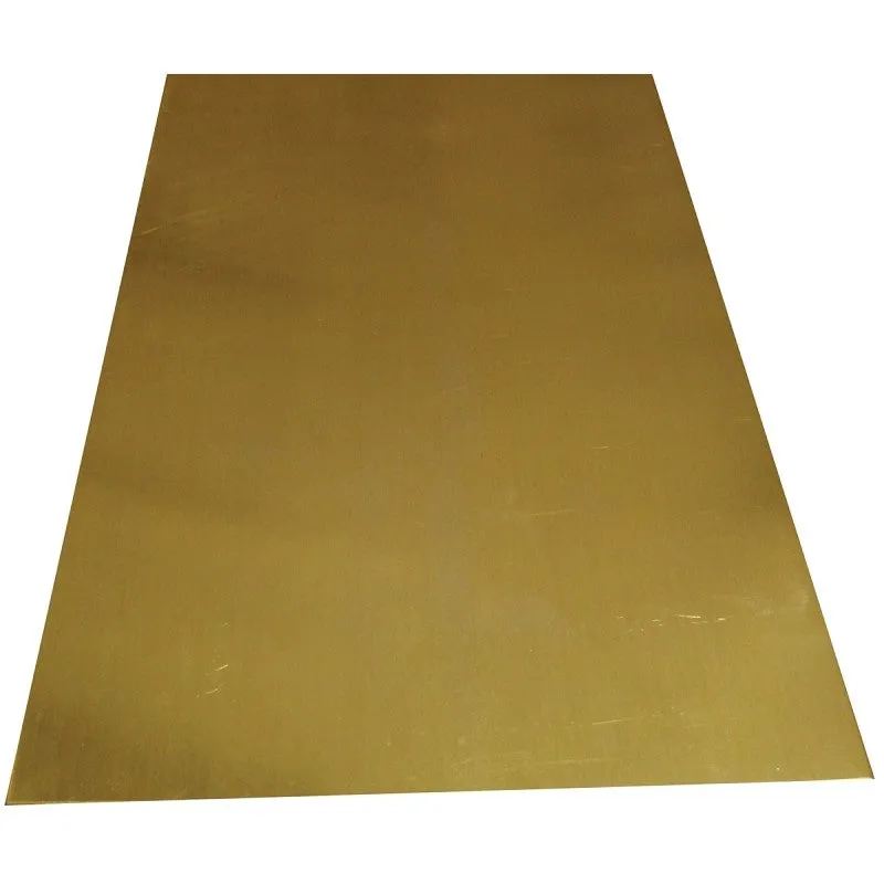K & S 258 Decorative Metal Sheet, 3 to 4 in W, 7 to 12 in L, Brass (Pack of 6)
