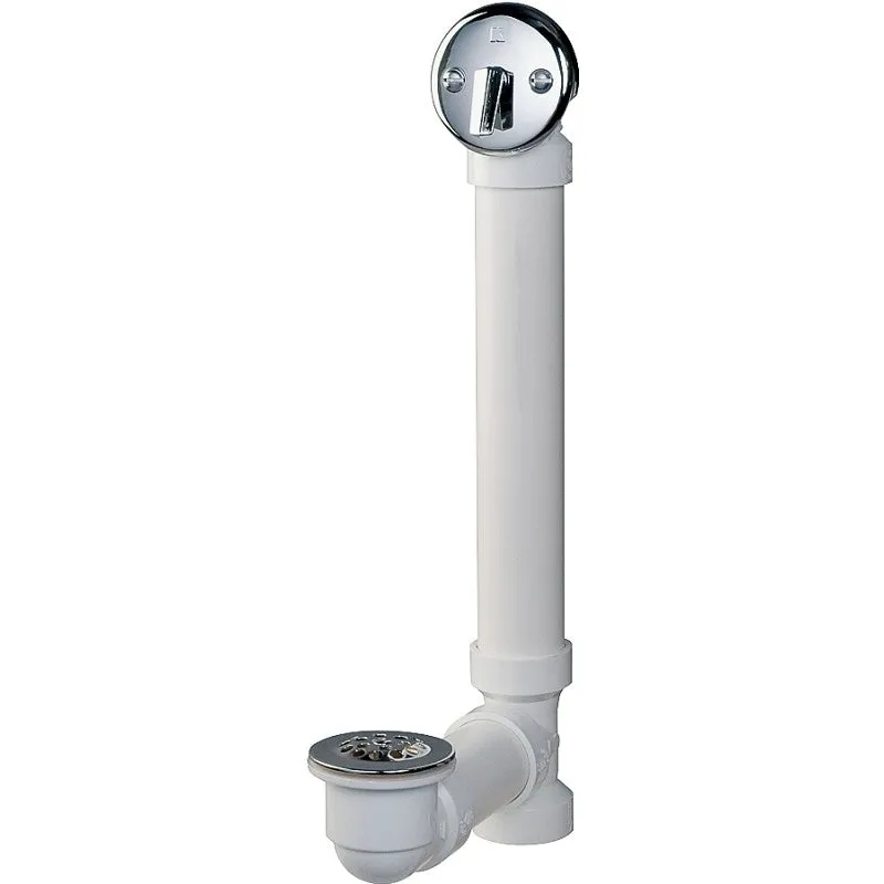 Keeney 640PVC Bath Drain Assembly, PVC, Polished Chrome, For: All Standard Size Tubs