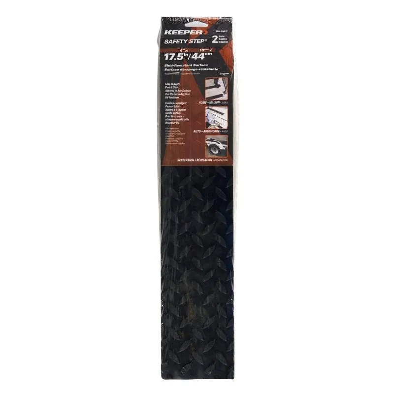 Keeper 5680 Safety Step, 17-1/2 in L, 4 in W, EPDM, Black