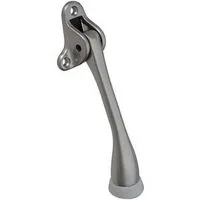 Kick Down Door Holder 5 Inch Solid Brass Satin Nickel