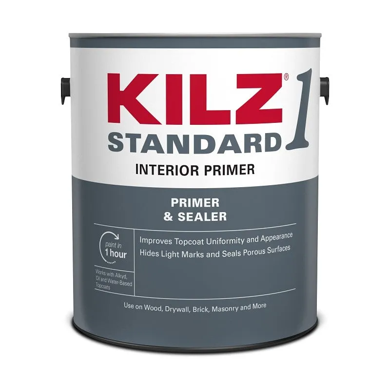 Kilz L201111 Interior Primer, Matte, White, 1 gal (Pack of 4)