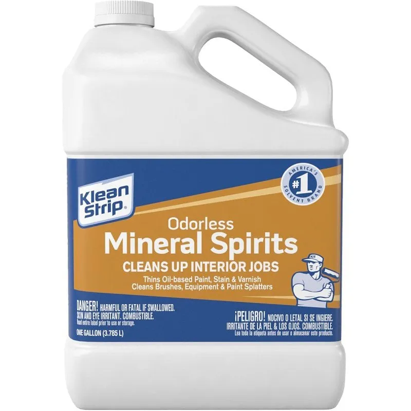 Klean Strip GKSP94214 Mineral Spirit Thinner, Light Yellow, 1 gal, Can, Liquid (Pack of 4)