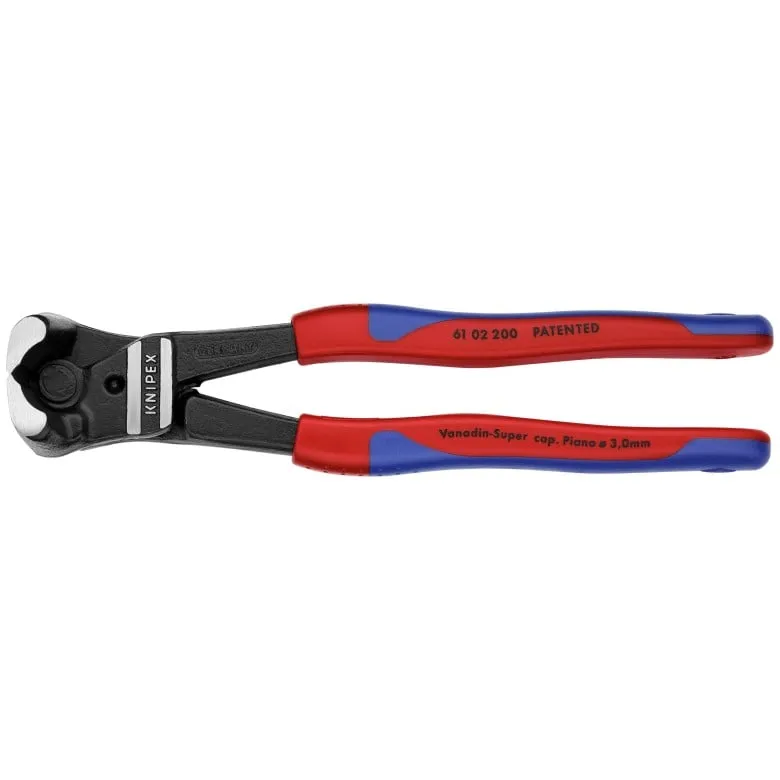 Knipex 61 02 200 8″ High Leverage Bolt End Cutting Nippers