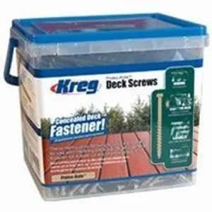Kreg Protec-Kote SDK-C262W-525 Deck Screw, 2-5/8 in L, Stainless Steel, Flat Head, KTX Square Drive