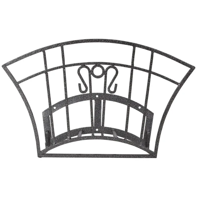 Landscapers Select HH003 Hose Hanger, 250 ft Capacity, Steel, Hammertone Black, Powder-Coated, Wall Mounting