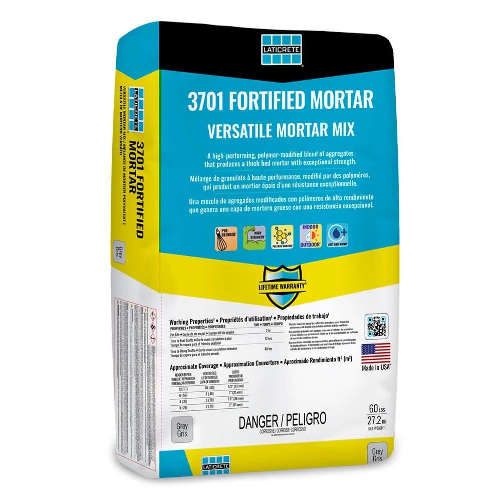 Laticrete 3701 Fortified Mortar Bed – 60lb bag – Gray