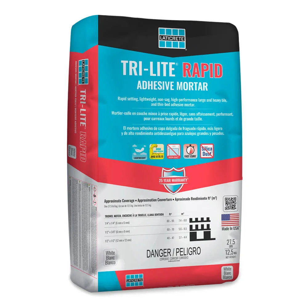 Laticrete Tri-Lite Rapid Thin-Set Mortar – 27.5 lb bag – White