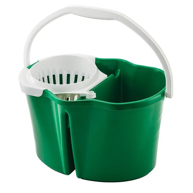 Libman 2112 Clean and Rinse Bucket, 4 gal, Green, Polypropylene