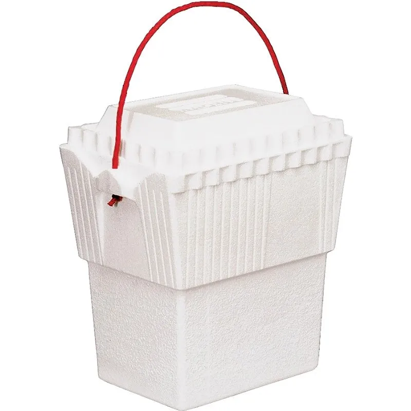 Lifoam 3417 Ice Chest, 11-1/2 in L x 8 in W x 13-1/4 in H Exterior, 12 qt Cooler, Styrofoam, White (Pack of 24)