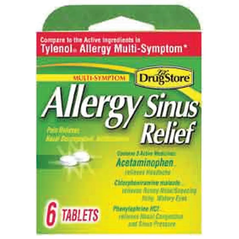 Lil’ DRUG STORE 20-366715-97273-0 Sinus Relief, 6 CT, Tablet (Pack of 6)
