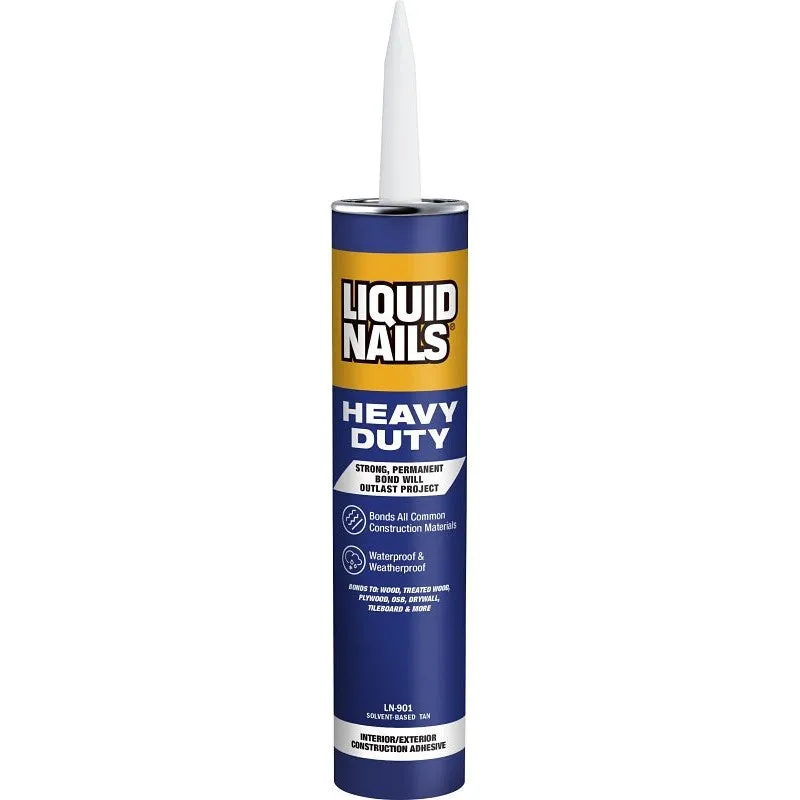 Liquid Nails LN-901 Heavy-Duty Construction Adhesive, Tan, 10 oz (Pack of 24)