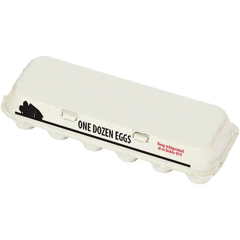 Little Giant EGGCTNSLD Egg Carton, 11-3/4 in L, 4 in W, 1 Dozen Capacity, Paper, Gray (Pack of 200)
