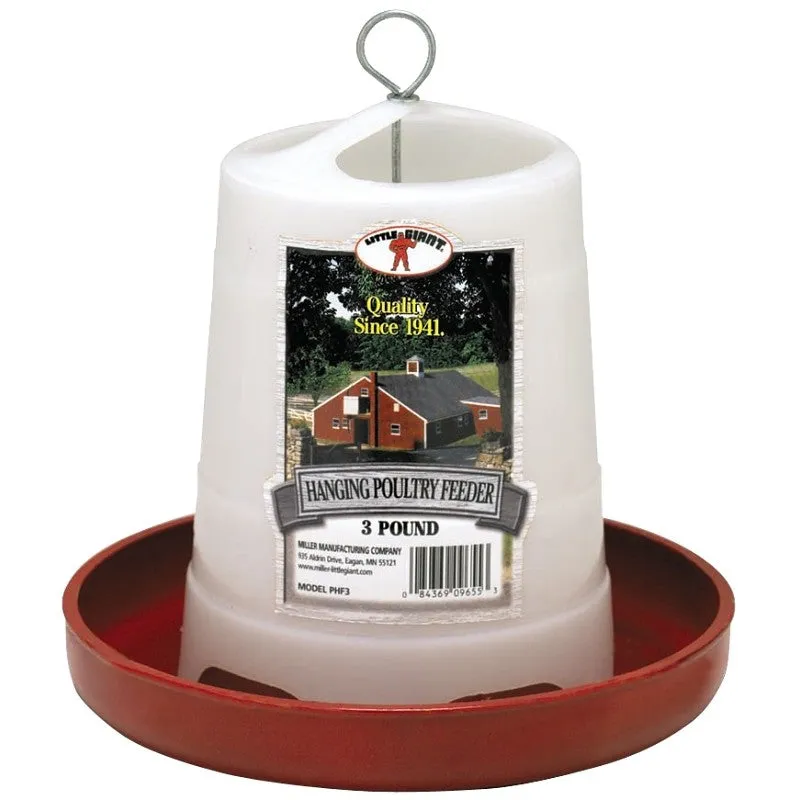 Little Giant PHF3 Poultry Feeder, 3 lb Capacity, Plastic