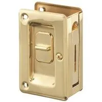 Long Deluxe Pocket Door Privacy Latch Bright Brass