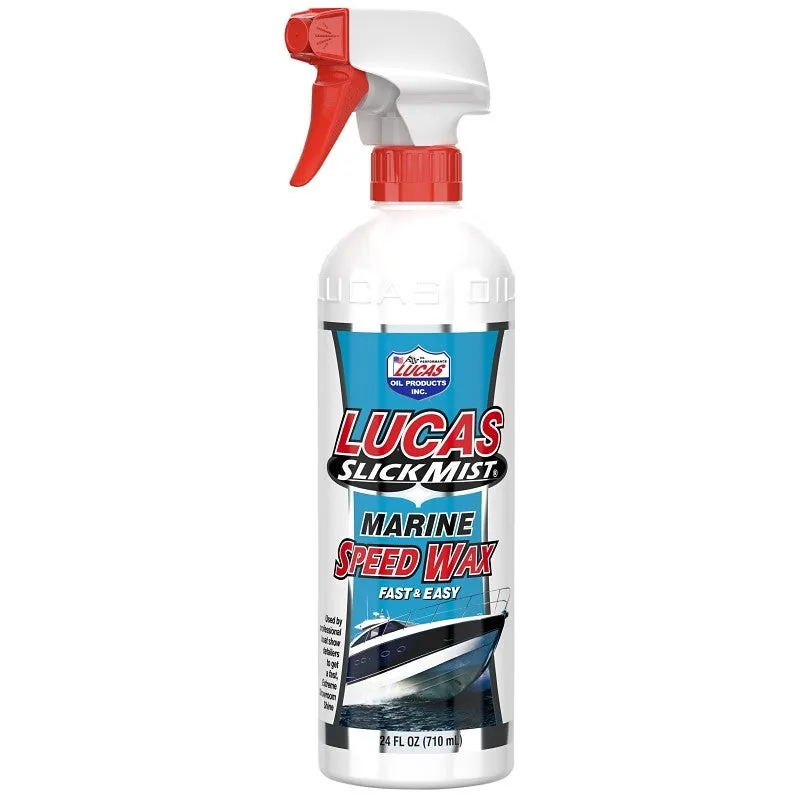 Lucas Oil 10980 Slick Mist Marine Speed Wax, Liquid, Blue, 24 oz