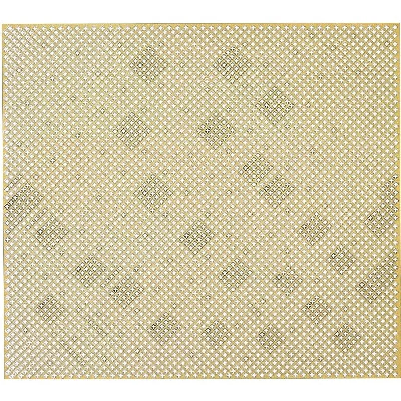 M-D 57240 Decorative Metal Sheet, 36 in W, 36 in L, Cloverleaf Tread, Aluminum, Albras (Pack of 3)