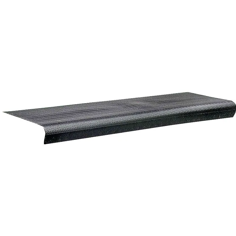 M-D 75556 Stair Tread, 24 in L, 9-1/8 in W, 0.08 in Thick, Vinyl, Black (Pack of 24)