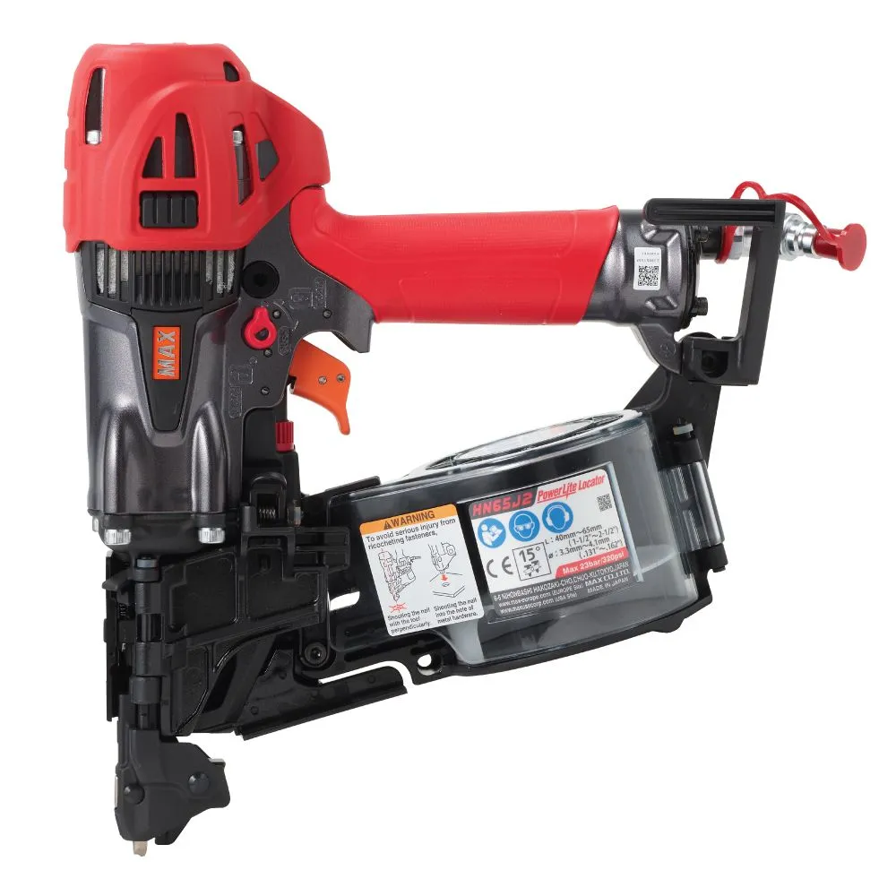 MAX HN65J2 PowerLite High Pressure Metal Connector Nailer, 1-1/2” to 2-1/2”