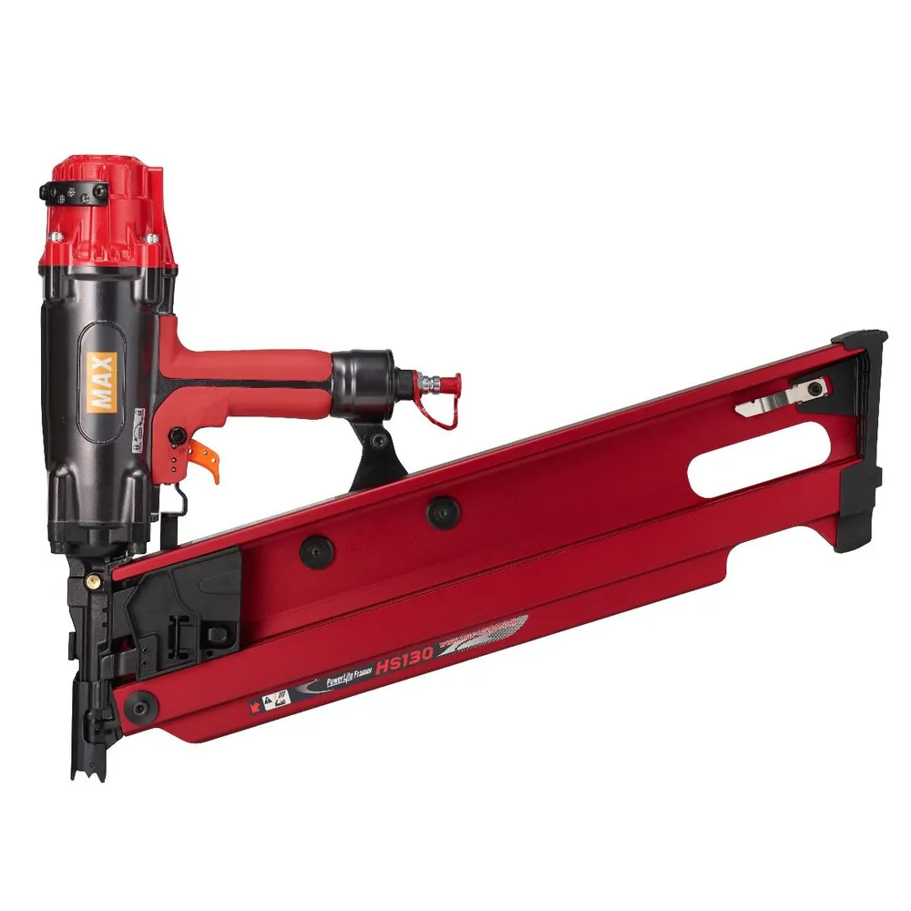MAX HS130 PowerLite Stick Framing Nailer, 3-1/2″ to 5-1/8″