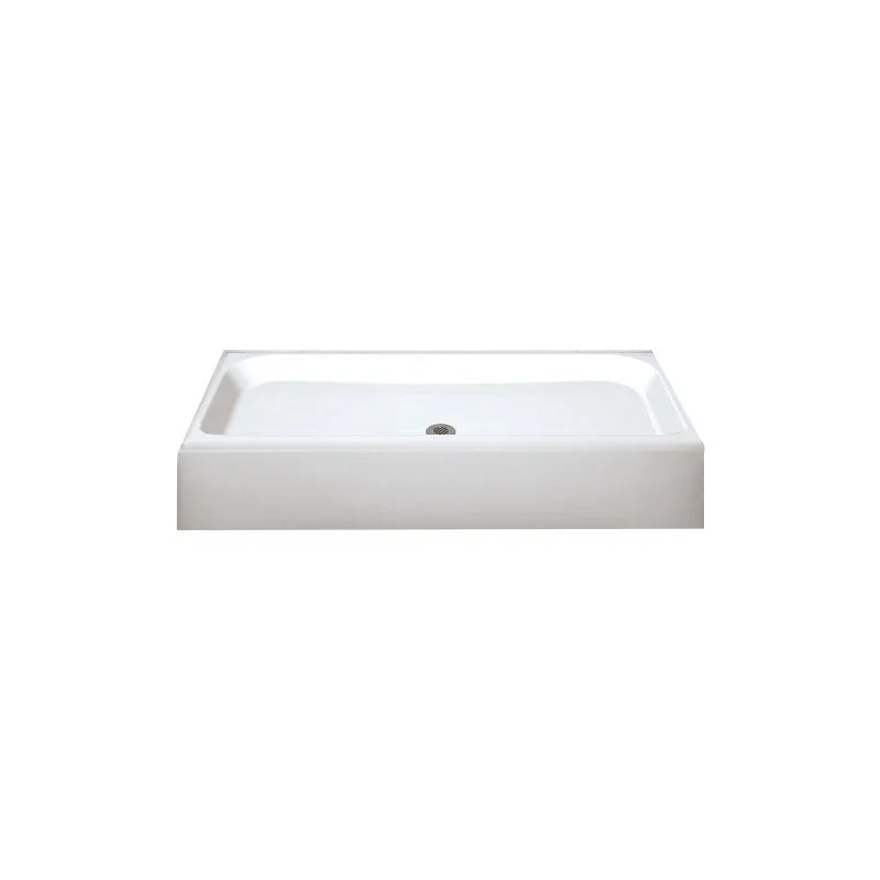 Maax Finesse Series 105624-000-002 Shower Base, 48 in L, 32 in W, 7 in H, Fiberglass, White, Alcove Installation
