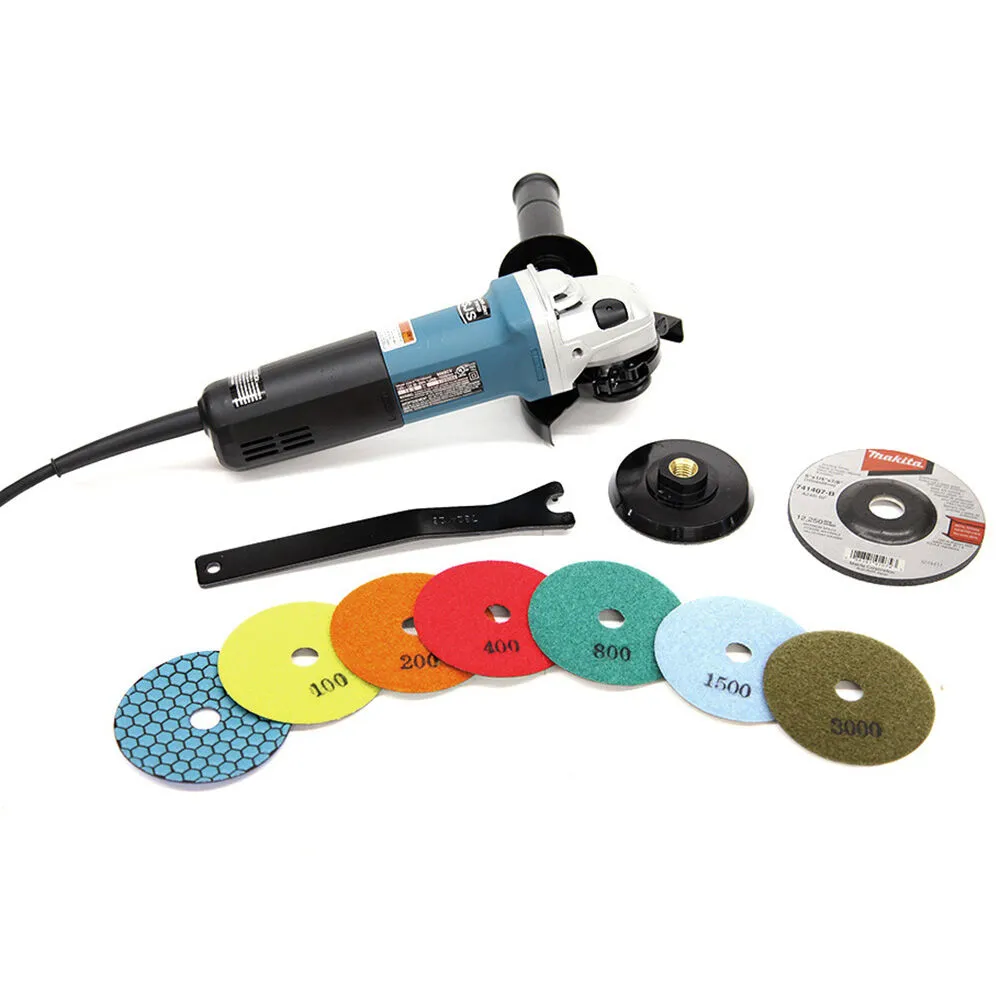 Makita 9565CV Grinder/Polisher – Deluxe Dry Polishing Kit