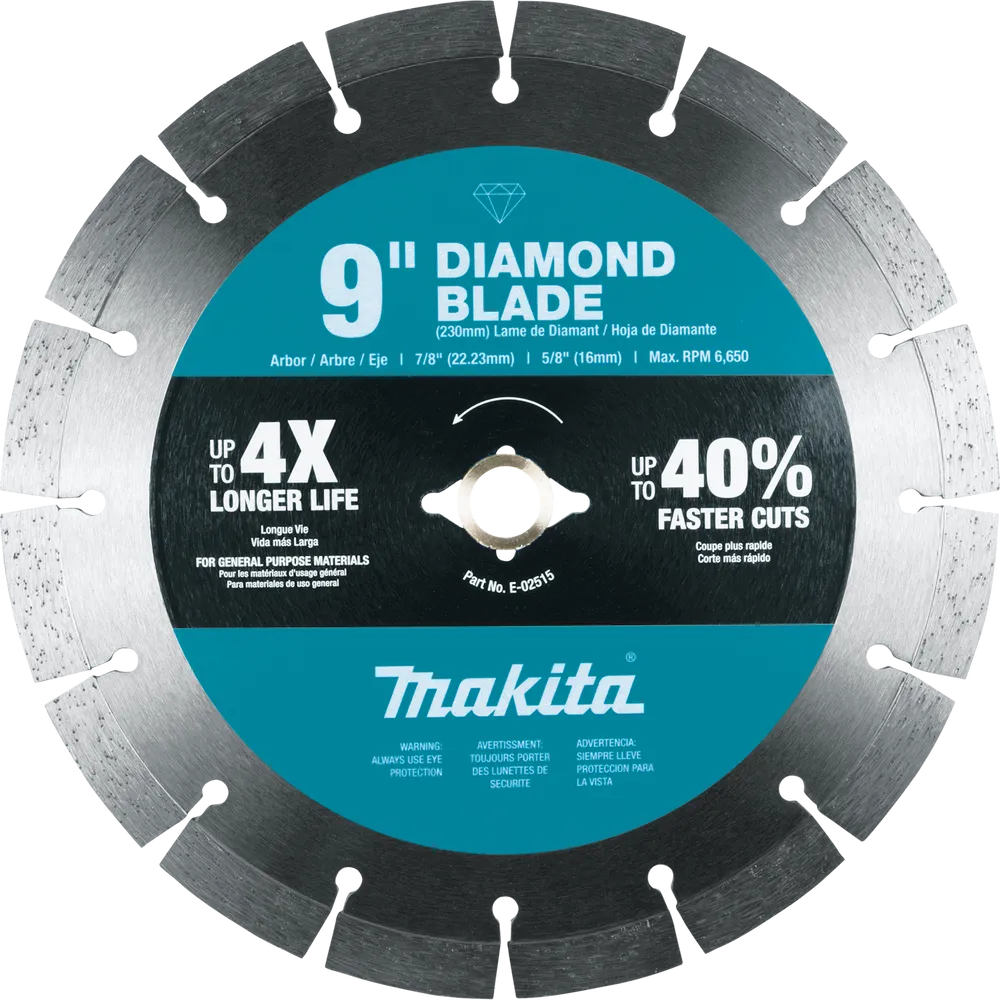 Makita E-02515 9″ Diamond Blade, Segmented, General Purpose