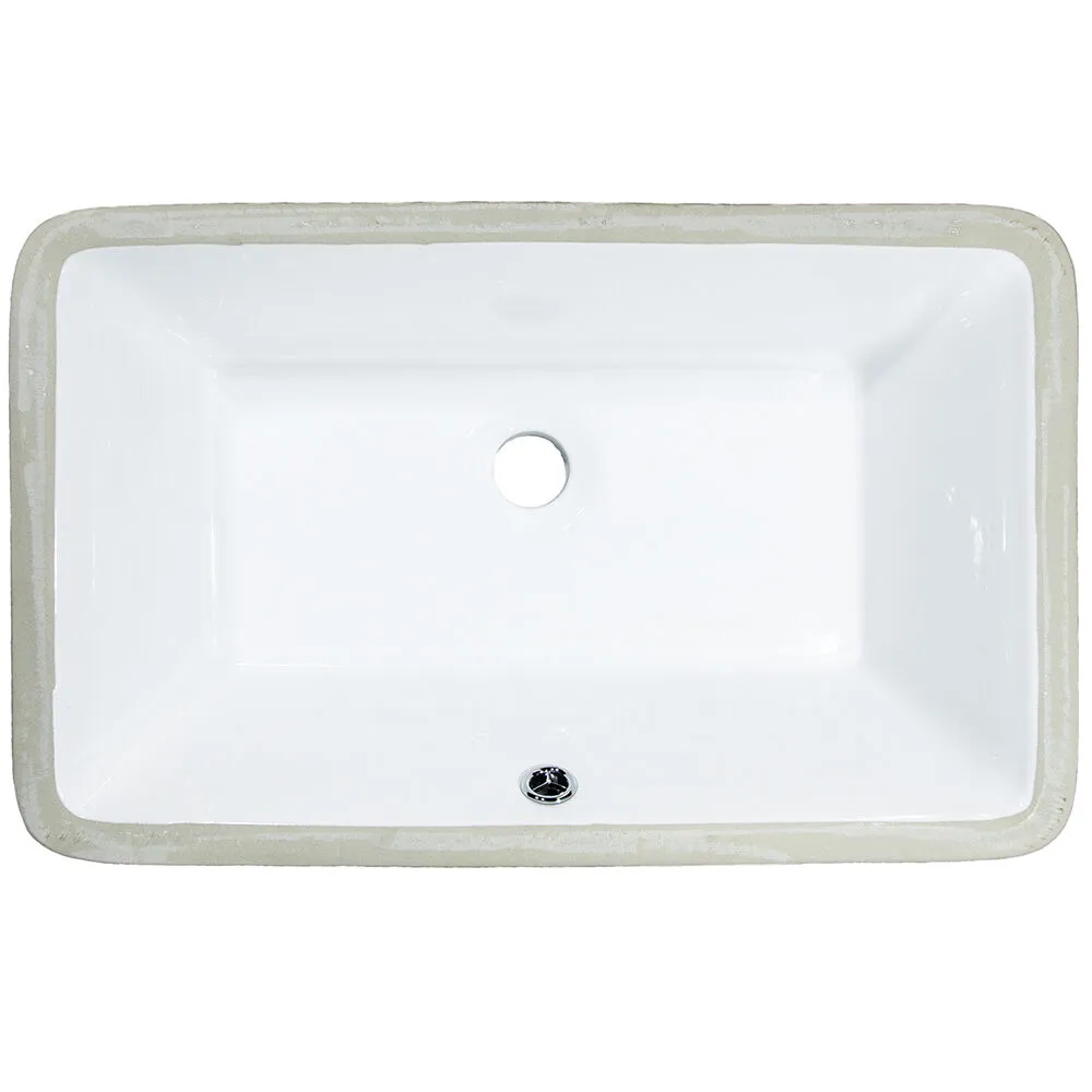 MasterSink P202A Undermount White Porcelain Sink 21″ x 13.25″ x 6.5″