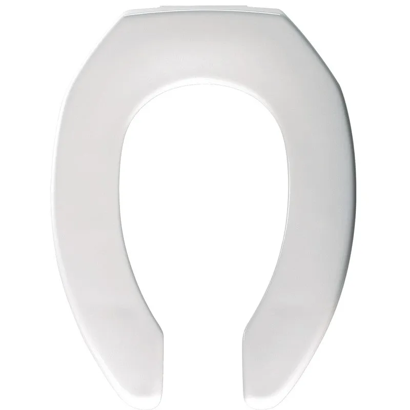 Mayfair 1955CT-000 Toilet Seat, Elongated, Plastic, White