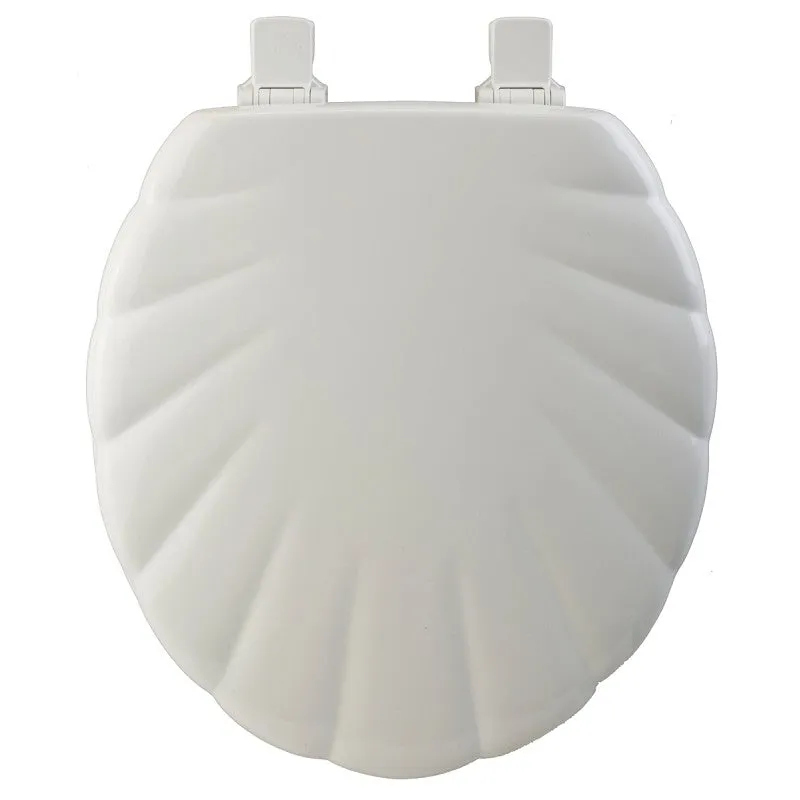 Mayfair 22EC-000 Toilet Seat, 16-1/2 in L, 14-3/4 in W, 2.31 in H, Round, Wood, White, Twist Hinge