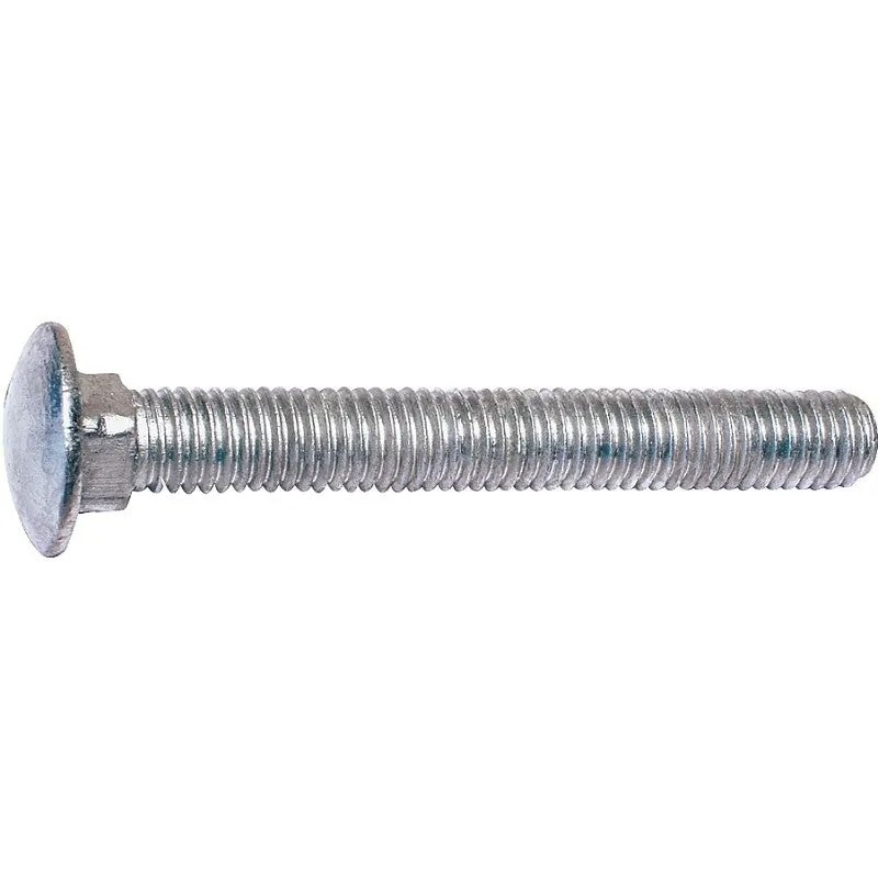 Midwest Fastener 05523 Carriage Bolt, 1/2-13 in Thread, NC Thread, 4 in OAL, 2 Grade
