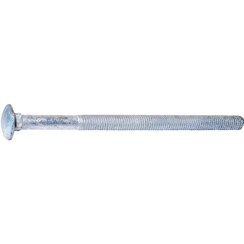 Midwest Fastener 05530 Carriage Bolt, 1/2-13 in Thread, NC Thread, 8 in OAL, 2 Grade