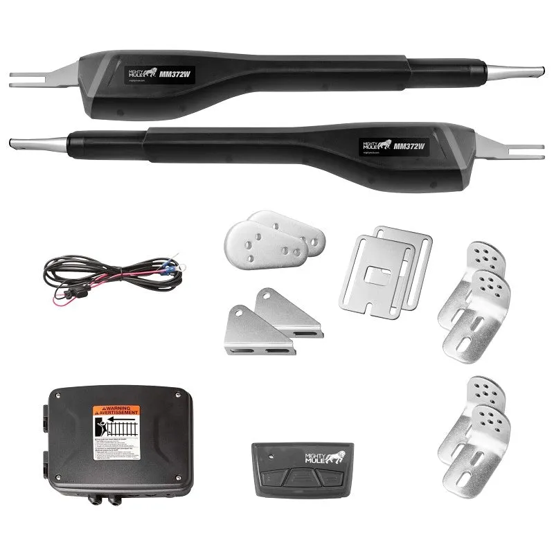 Mighty Mule MM372W Series Gate Opener, Dual Swing, Battery, 16 ft Max Gate L