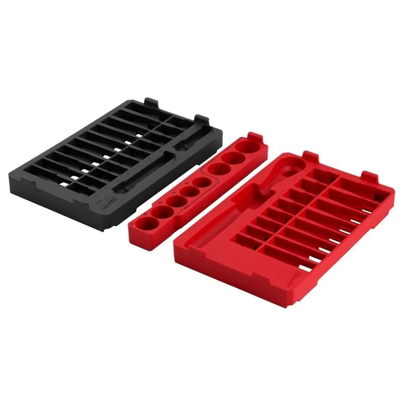 Milwaukee 48-22-9487T 47pc 1/2in Drive SAE Metric Ratchet Socket Set PACKOUT Trays