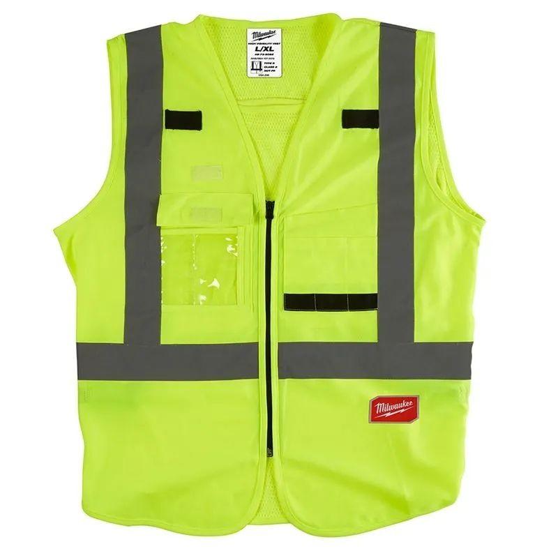 Milwaukee 48-73-5062 High Visibility Yellow Safety Vest – L/XL (CSA)