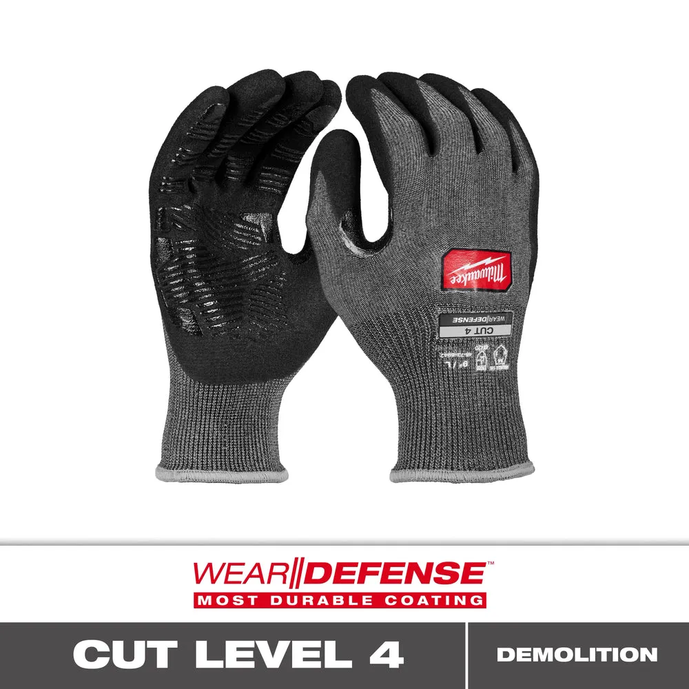 Milwaukee 48-73-6944 Cut Level 4 High Dexterity Nitrile Dipped Gloves with WEAR-DEFENSE™ Protection – XXL