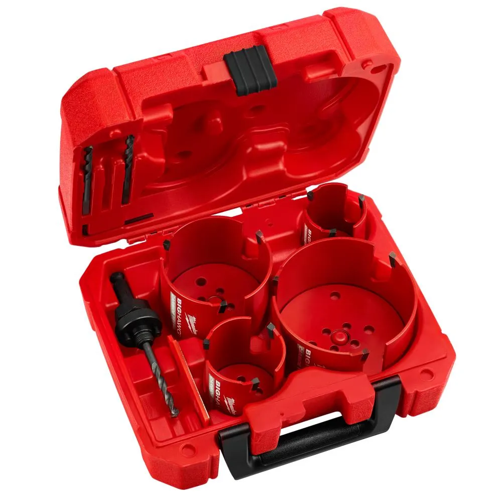 Milwaukee 49-56-9285 8 Piece BIG HAWG Carbide Teeth Plumber’s Hole Saw Kit