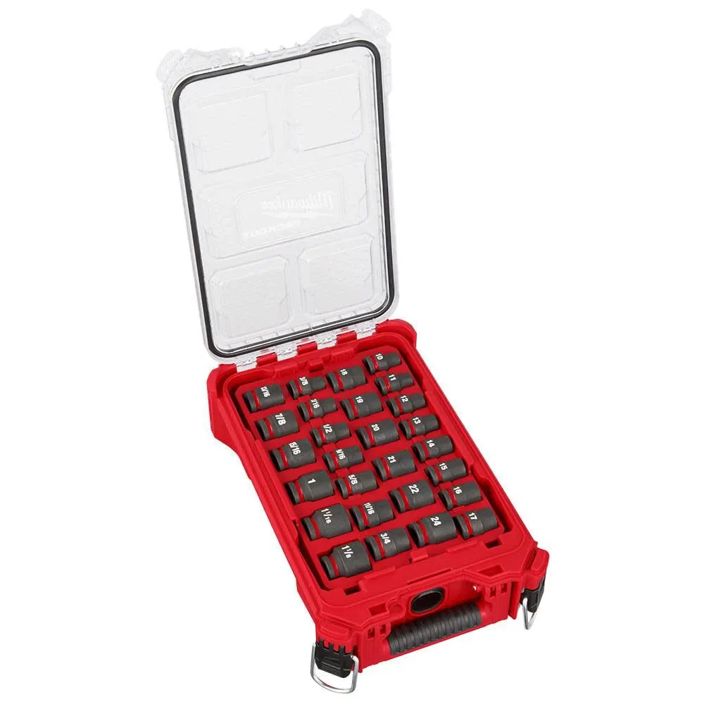 Milwaukee 49-66-6804 SHOCKWAVE Impact Duty 1/2″ Drive Metric-SAE Socket Set