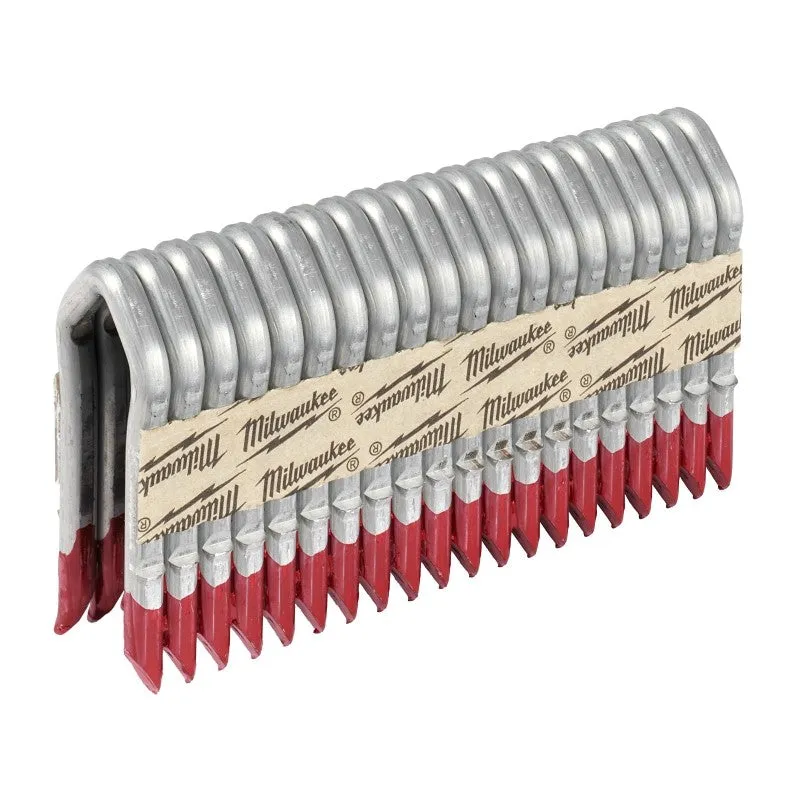 Milwaukee MPU134-960 Series Staple, 1-3/4 in L, Galvanized, 3/4 in W Crown, 9 ga Gauge, Aluminum/Zinc, 960/PK