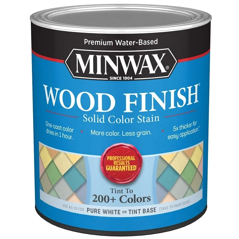 Minwax 108110000 Wood Stain, Solid Stain, Pure White Tint, Liquid, 32 fl-oz (Pack of 4)