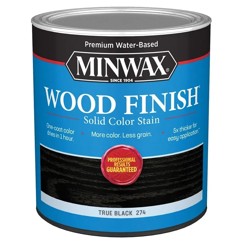 Minwax 108510000 Wood Stain, Solid Stain, True Black, Liquid, 32 fl-oz (Pack of 4)