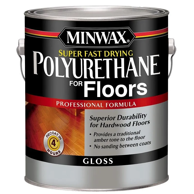 Minwax 130200000 Polyurethane, Oil Base, Clear, Gloss, Liquid, 1 gal Can, 0.89 Specific Gravity (Pack of 2)