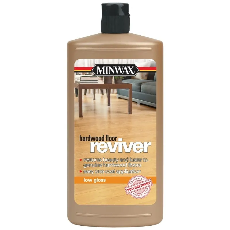 Minwax 609604444 Hardwood Floor Reviver Paint, Low-Gloss, Liquid, Clear, 1 qt, Can