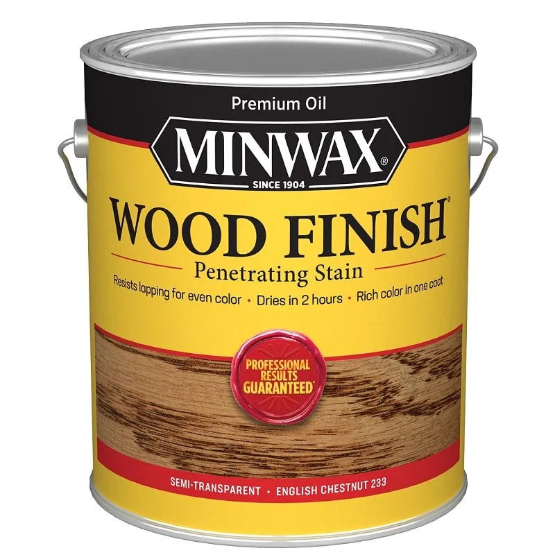 Minwax 710440000 Wood Stain, Oil Base, English Chestnut, Liquid, 1 gal, Can (Pack of 2)
