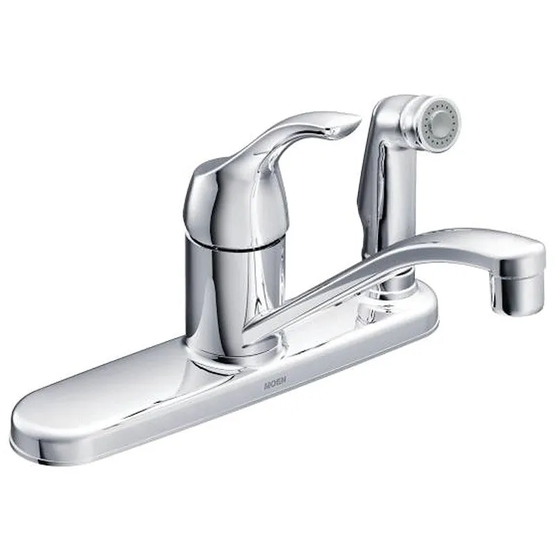 Moen Adler CA87554C Series Kitchen Faucet, 0.01 in H Spout, Chrome Plated, 0.01 in, 10-1/4 in W x 6-5/8 in H Dimensions
